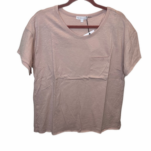 NWT GREY LAB Womens Rose Short Sleeve Crew Neck T-Shirt Size Large